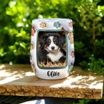 Personalisierte Best Dog Mom Ever 3D-Effekt 12oz Becher mit Foto und Name Geburtstag Muttertag Geschenk für Hundeliebhaber