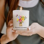 Personalisierte Gesegnet zu sein genannt Schmetterling Bouquet Name Kerze Glas mit Deckel Muttertag Geburtstag Geschenk für Mama Oma