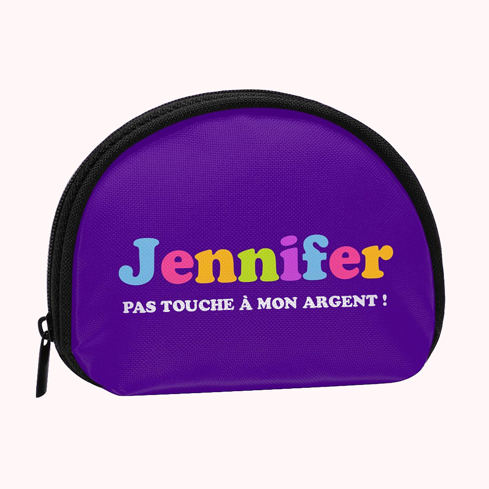 Porte-Monnaie pour Enfant Personnalisé avec Nom et Texte Optionnel Cadeau Anniversaire pour Garçon Fille