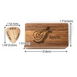 Personalized Wooden Guitar Picks Magnetic Storage Box Set with Engraved Text and Symbol Birthday Gift for Musician Guitar Player