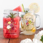 Henkilökohtainen Syntymä Butterfly Carnation Bouquet Mason Jar kahva kansi ja olki Äitienpäivä Syntymäpäivä lahja äidille Isoäiti