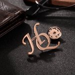 Personalised Initials Lapel Pin Brooch Suit Accessory Wedding Anniversary Gift for Groom Best Man