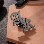 Personalised Initials Lapel Pin Brooch Suit Accessory Wedding Anniversary Gift for Groom Best Man