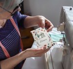 Tema di cucito personalizzato Squeeze Top Travel Glasses Case Accessories Storage Bag Regalo di compleanno per la festa della mamma per la mamma amant