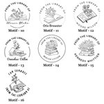 Tampon à Gaufrer Personnalisé avec Nom et Motif Gaufreuse à Thème Fleur et Livres Cadeau Anniversaire pour Amoureux de Lecture