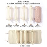 Sac de Maquillage Suspendu Personnalisé avec Fleur de Naissance et Nom Accessoire de Vogage Cadeau Fête des Mères pour Femmes