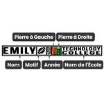 Bague en Argent Personnalisé avec Pierres de Naissance Nom Année Motif Sculptés Cadeau Anniversaire Fin d'Études pour Camarades de Classe Amis