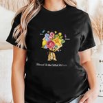 Personalizado 1-12 Mariposas Claveles Ramo Camiseta con Nombres Día de la Madre Cumpleaños Regalo para Mamá Abuela