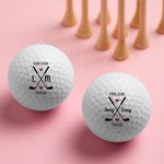 Personalisierte Forever Golfball mit Text und Datum Hochzeit Verlobung Geschenk für Mann Golfliebhaber