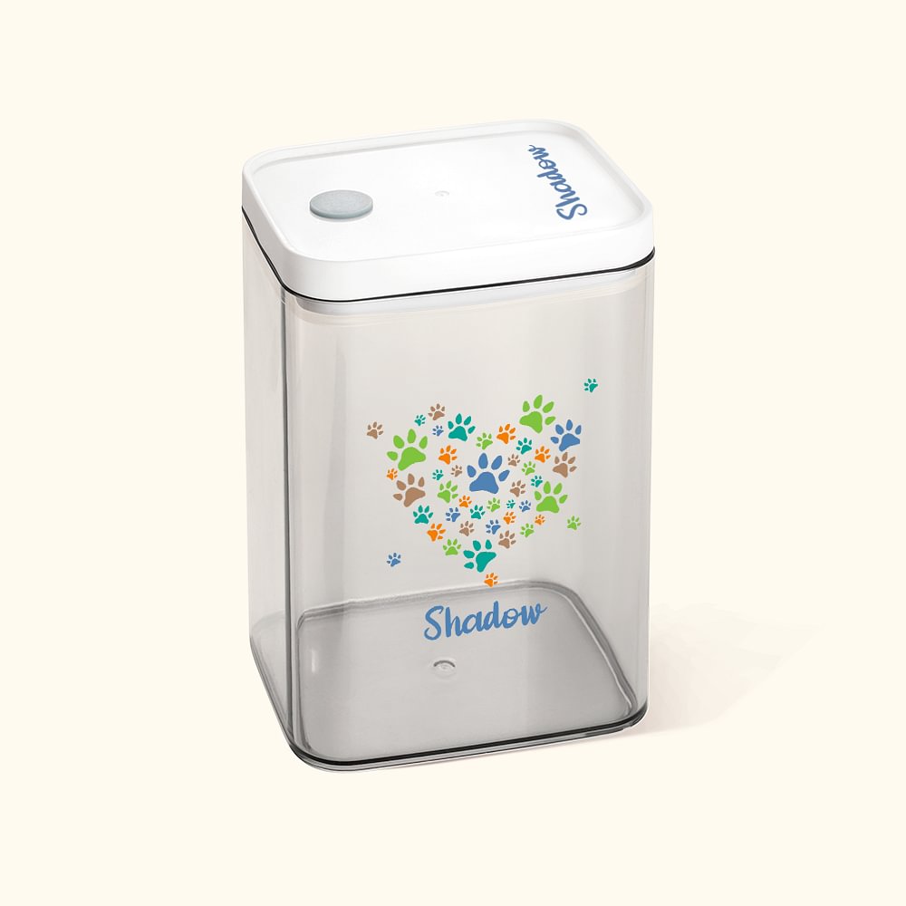Boîte à friandises transparente personnalisée avec nom et prénom Cadeau d'anniversaire pour maman et papa d'un animal de compagnie