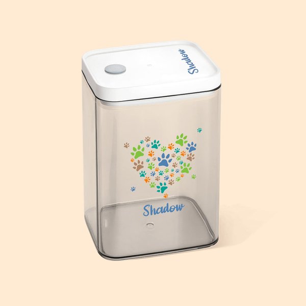 Boîte à friandises transparente personnalisée avec nom et prénom Cadeau d'anniversaire pour maman et papa d'un animal de compagnie