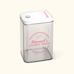 Boîte à friandises transparente personnalisée avec nom et texte Cadeau d'anniversaire pour maman papa animal de compagnie