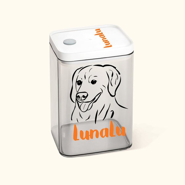 Pot de conservation personnalisé avec portrait et nom de l'animal de compagnie pour l'amoureux des animaux de compagnie