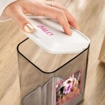 Gepersonaliseerd Clear Pet Treat Jar met foto en naam Verjaardagscadeau voor Pet Mama Papa Pet Lover