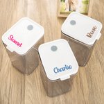 Boîte à friandises transparente personnalisée avec nom et prénom Cadeau d'anniversaire pour maman et papa d'un animal de compagnie