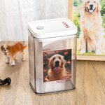 Gepersonaliseerd Clear Pet Treat Jar met foto en naam Verjaardagscadeau voor Pet Mama Papa Pet Lover