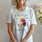Personalizado 1-12 Mariposas Claveles Ramo Camiseta con Nombres Día de la Madre Cumpleaños Regalo para Mamá Abuela