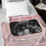 Gepersonaliseerde Zwangere Mama Zachte Fleece Blanke met Naam Foto Verjaardag Moederdag Cadeau voor Nieuwe Moeder