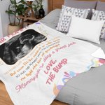 Gepersonaliseerde Zwangere Mama Zachte Fleece Blanke met Naam Foto Verjaardag Moederdag Cadeau voor Nieuwe Moeder