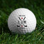 Personalisierte Forever Golfball mit Text und Datum Hochzeit Verlobung Geschenk für Mann Golfliebhaber