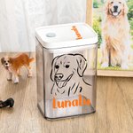 Pot de conservation personnalisé avec portrait et nom de l'animal de compagnie pour l'amoureux des animaux de compagnie