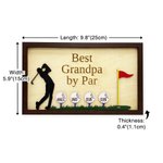 Personalised Best Grandpa by Par Wooden Golf Sign with Name Wall Decor Father's Day Birthday Gift for Men