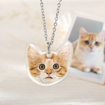 Personalisierte Haustierporträt Halskette Ohrring Schlüsselanhänger Geburtstagsgeschenk für Tierliebhaber Besitzer