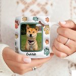 Mug Personnalisé avec Nom et Photo Tasse en Céramique Best Dog Mom Cadeau Anniversaire pour Amoureux Propriétaire d'Animal de Compagnie