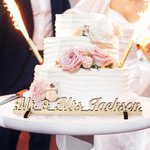 Henkilökohtainen herra ja rouva Wood Tabletop häät merkki Keepsake häät taulukko sisustus nimi Bridal Shower lahja Newlywedsille