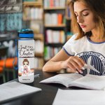 Bottiglia per l'acqua da 32 once con scala graduata Regalo di compleanno per gli amanti dei libri