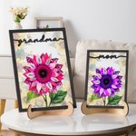 Personalized Sunflower Wooden Plaque with 1-17 Kid’s Names Mother's Day Birthday Gift for Mom Grandma