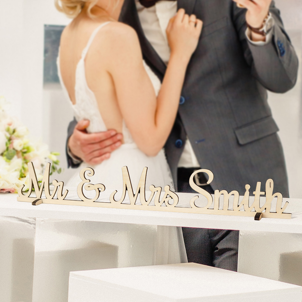 Personalized Mr and Mrs Wood Tabletop Wedding Sign Keepsake Wedding ...