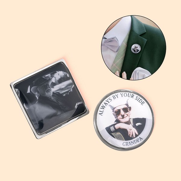 Gepersonaliseerde Always By Your Side Reversspeld met tekst en foto Herdenking Huwelijk Graduatie Ceremonie Gift