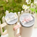 Personalized Multicolour 3D Acrylic Butterfly Tumbler Name Tag Lid Topper for 20oz to 40oz Stanley Tumbler Birthday Gift for Her