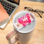Personalized Multicolour 3D Acrylic Butterfly Tumbler Name Tag Lid Topper for 20oz to 40oz Stanley Tumbler Birthday Gift for Her