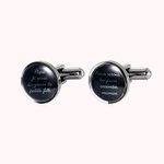 Boutons de Manchette Personnalisés avec Photo ou Texte Cadeau d'Anniversaire pour Homme Famille