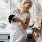 Personalisierte bunte Gradient 100% Baumwolle Herz Geschirrtuch mit 1-32 Namen Muttertag Geburtstag Geschenk für Mama Oma