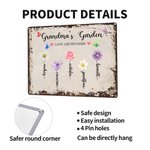 Personalisierte Aquarell Geburt Blumengarten Vintage Zinn Zeichen dekorative Wandmalerei mit Namen Muttertag Geburtstag Geschenk für Mama Oma