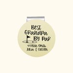 Personalizzato Best Grandpa Papa by Par Golf Ball Marker Magnetic Hat Clip con nome Regalo di compleanno per la festa del papà per gli appassionati di
