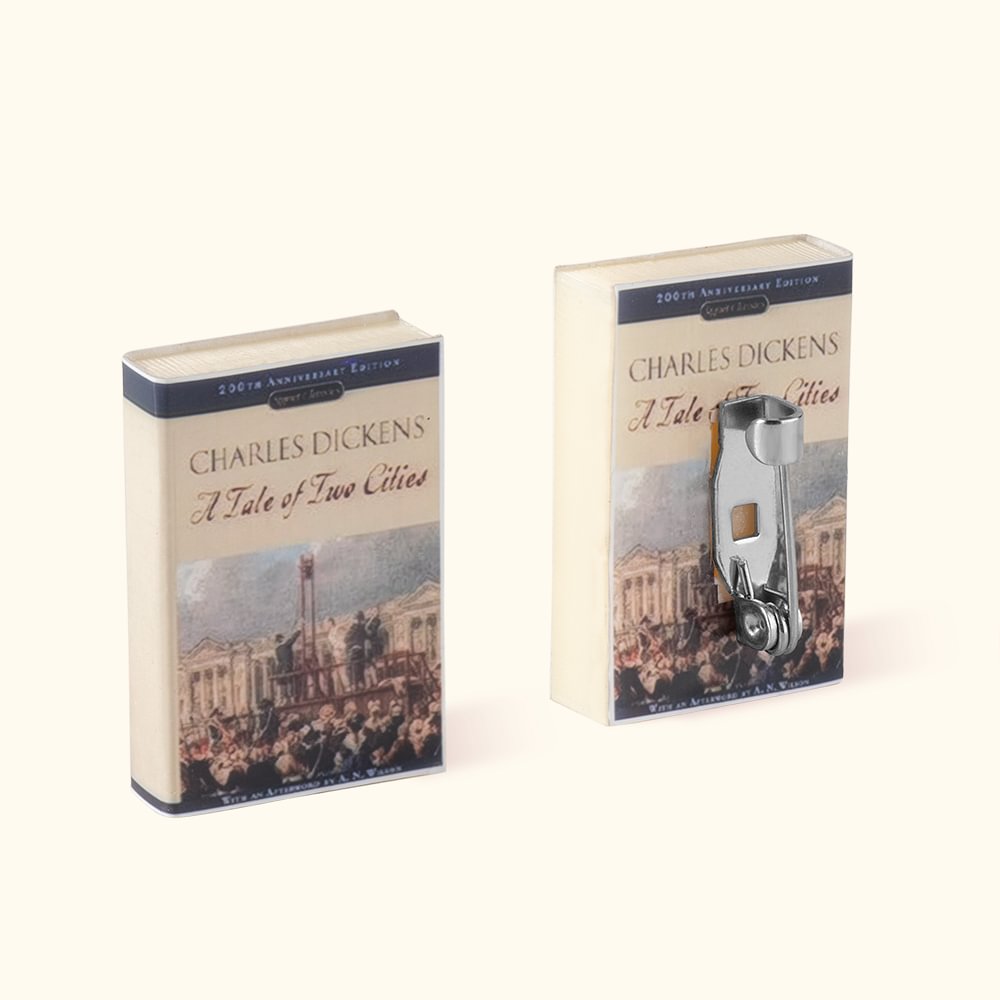 Mini couverture de livre personnalisée Broche de revers en acrylique Cadeau d'anniversaire pour les amoureux des livres et les écrivains