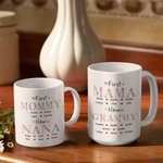 Personalized Flower Titles Butterfly Heart 11oz/15oz Ceramic Mug with Names Mother's Day Birthday Gift for Mom Grandma