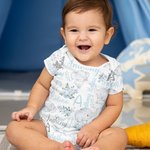 Onesie pour Bébé Personnalisé avec Initiale et Nom Onesie avec Fleur et Éléphant Cadeau Fête des Mères pour Bébé Nouveau-né Nouvelle Maman