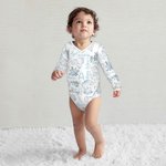Onesie pour Bébé Personnalisé avec Initiale et Nom Onesie avec Fleur et Éléphant Cadeau Fête des Mères pour Bébé Nouveau-né Nouvelle Maman