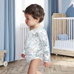 Onesie pour Bébé Personnalisé avec Initiale et Nom Onesie avec Fleur et Éléphant Cadeau Fête des Mères pour Bébé Nouveau-né Nouvelle Maman