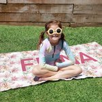 Personalized Super Absorbent Quick Dry Flower Beach Towel with Name Available Vacation Party Birthday Gift for Her
