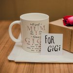 Personalized Flower Titles Butterfly Heart 11oz/15oz Ceramic Mug with Names Mother's Day Birthday Gift for Mom Grandma