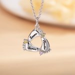 Personalized 1-6 Birthstones Kid Feet Sterling Silver Necklace with Engraved Names Mother's Day Gift for Her