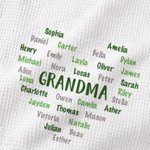 Personalisierte bunte Gradient 100% Baumwolle Herz Geschirrtuch mit 1-32 Namen Muttertag Geburtstag Geschenk für Mama Oma