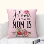 Personalisierte Home ist, wo Mama ist Geburt Blume werfen Kissenbezug mit Namen und Text Muttertag Geburtstag Geschenk für Frauen