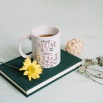 Personalized Flower Titles Butterfly Heart 11oz/15oz Ceramic Mug with Names Mother's Day Birthday Gift for Mom Grandma